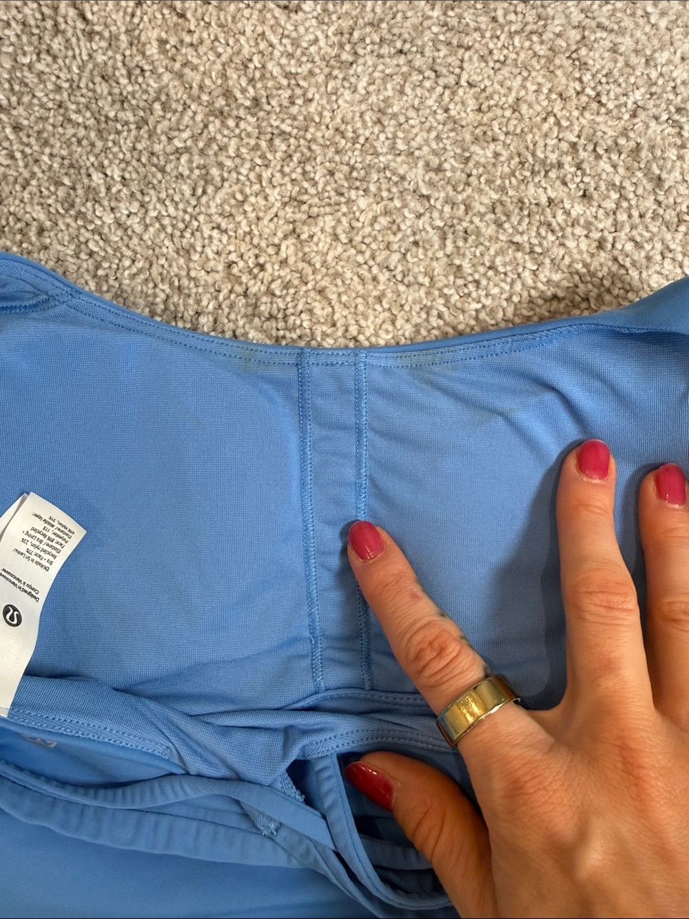 Lululemon Pool Party Blue Set - Longline Sports Bra and High-Waist Align Shorts - Picture 5 of 8